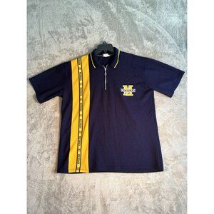 Vintage Michigan State Pullover Men's Large Blue Short Sleeve Collegiate Shirt